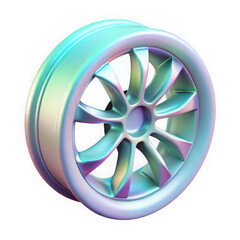 Pristine aerodynamic car wheel with multi-spoke design for high-performance vehicles