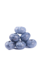 Fresh Blueberries Yunnan King Variety Stacked on White Background - Healthy Superfood Berry Fruits