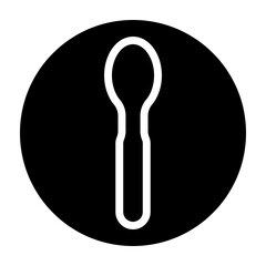 Teaspoon Vector Glyph Icon Design
