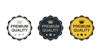 Premium quality badges insignia collection for product promotions