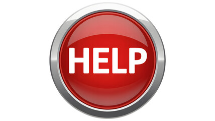 Urgent assistance needed red help button emergency support request