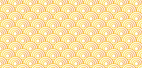 Golden Japanese wave pattern creating a textured background with repeating semicircles and circles