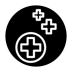 Healing Symbol Vector Glyph Icon Design