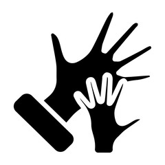 Obraz premium Child Hand in Adult Hand Vector Glyph Icon Design