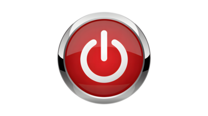 Engaging red power button graphic element for UI design projects