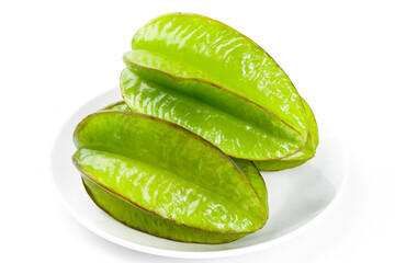 Fresh Star Fruit Carambola Slices Pentagram Shape Fujian China Sweet Tropical Fruit