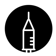 Injection Vector Glyph Icon Design