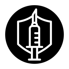 Vaccination Awareness Vector Glyph Icon Design