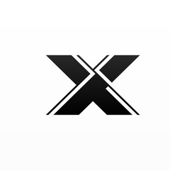 Minimalist letter X logo design template