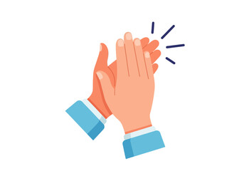 Two hands clapping in unity, a powerful concept for teamwork or positivitycentered marketing materials like posters, social media graphics, or presentations.