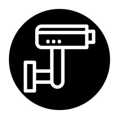 Security Camera Vector Glyph Icon Design