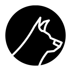 Guard Dog Icon Vector Glyph Icon Design