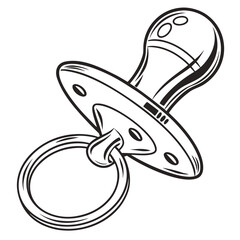 Obraz premium Detailed illustration of a baby pacifier