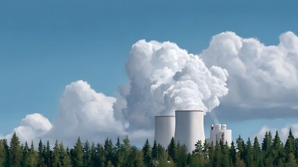 Biomass power plant seamlessly integrated into a natural landscape