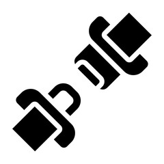 Seat Belt Vector Glyph Icon Design