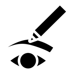 Eyebrow Pencil Vector Glyph Icon Design
