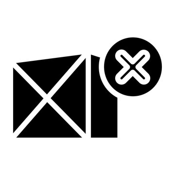 Undeliverable Package Vector Glyph Icon Design