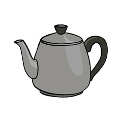 teapot isolated on white background, teapot illustration
