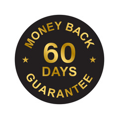 60 days money back guarantee icon vector for graphic design, logo, website, social media, mobile app, UI illustration