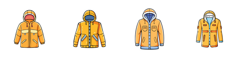 anorak vector pack in contemporary style with balanced composition.