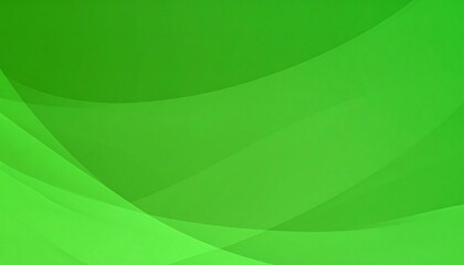 Vibrant Green Abstract Background with Smooth Curved Lines.