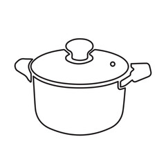 saucepan line icon