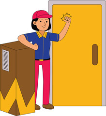 woman courier profession