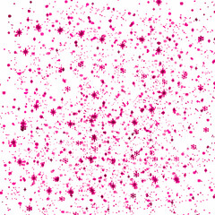 A celebratory pink background with scattered confetti and abstract watercolor splashes creates a vibrant wallpaper design