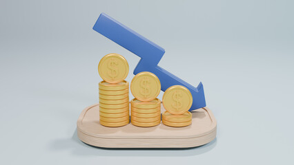 하락하고 있는 달러와 이율