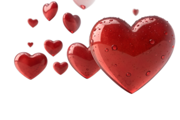 Kawaii Red Heart Box with Smiling Face - Cute 3D Gift Case