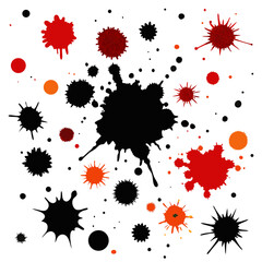 Fototapeta premium Scattered Ink Splatter Vector