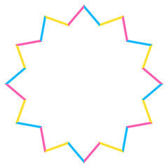 ポップなフレーム、枠、デコレーション素材