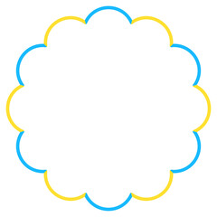 ポップなフレーム、枠、デコレーション素材