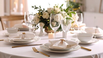 Elegant dining table setting