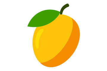 mango fruit in wooden vector illustration