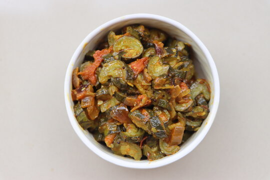 Turai Subji or Sponge gourd curry, Indian food