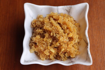 Modak stuffing or filling, modak is a sweet Indian dumpling, stuffing made with grated fresh coconut, jaggery and aromatic spices like cardamom and nutmeg