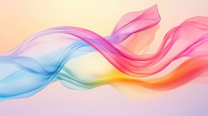 Modern background with fluid rainbow waves forming a mesmerizing abstract digital wallpaper