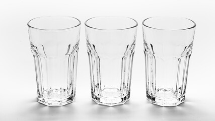 empty wine glass isolated