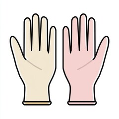 Fototapeta premium Protective medical hand coverings for sterile procedures and infection prevention protocols