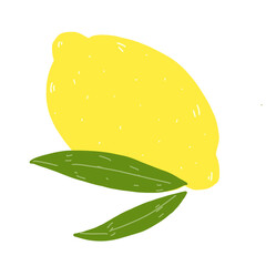 lemon slice with leaf