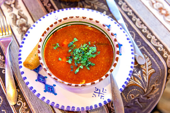 Chorba frik algerian traditional soup