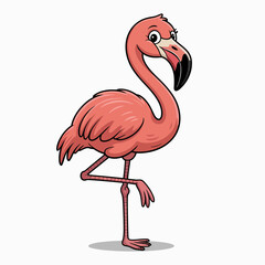 pink flamingo vector