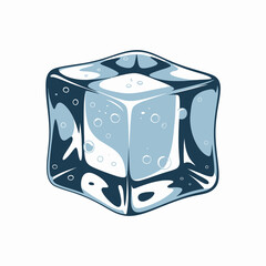 ice cube on white background