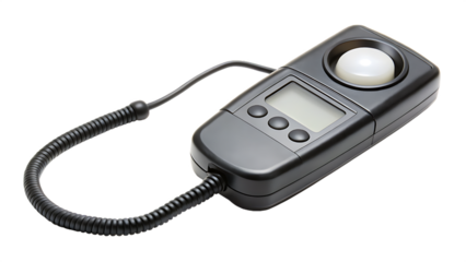 Light Meter Device for Measuring Illuminance on Transparent Background