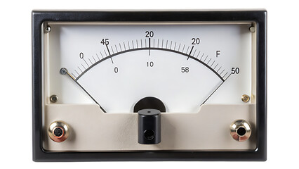 Vintage Analog Temperature Gauge on Transparent Background