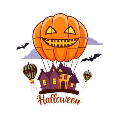 halloween background with pumpkin