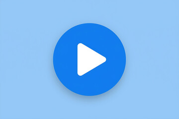 stylized design commonly used in video streaming platforms, audio content, social media, educational content, and interactive media experiences, showcasing universal recognition