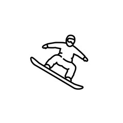 Fototapeta premium Snowboarder performing a trick on a black background