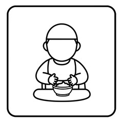 Obraz premium Person mixing ingredients in a bowl with transparent background